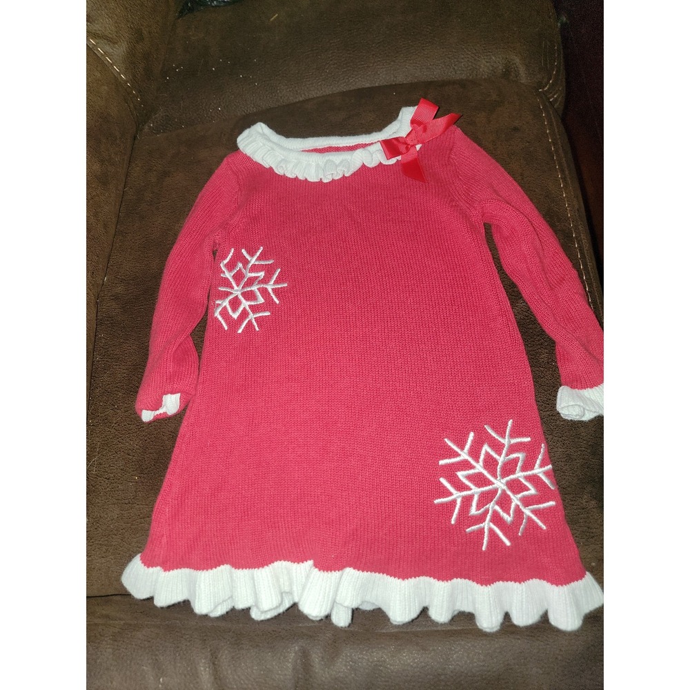 Goodlad red holiday Christmas snowflake dress size 3t